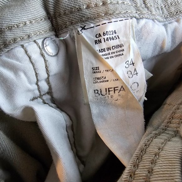 Buffalo David Bitton Jeans Mens 34x34 Beige Lucas-X ST Relaxed Straight Stretch - Picture 9 of 9